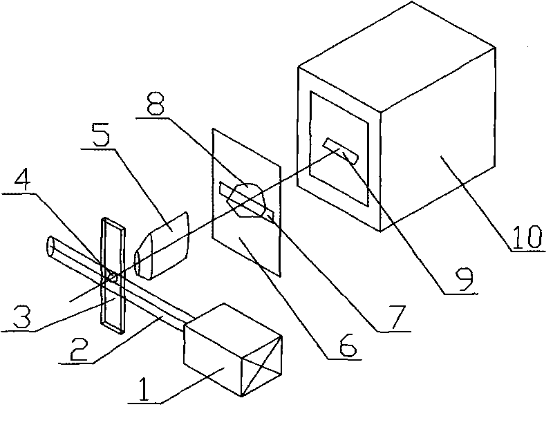 Fluorescent signal exciting and detecting device for postpositive imaging diaphragm plate