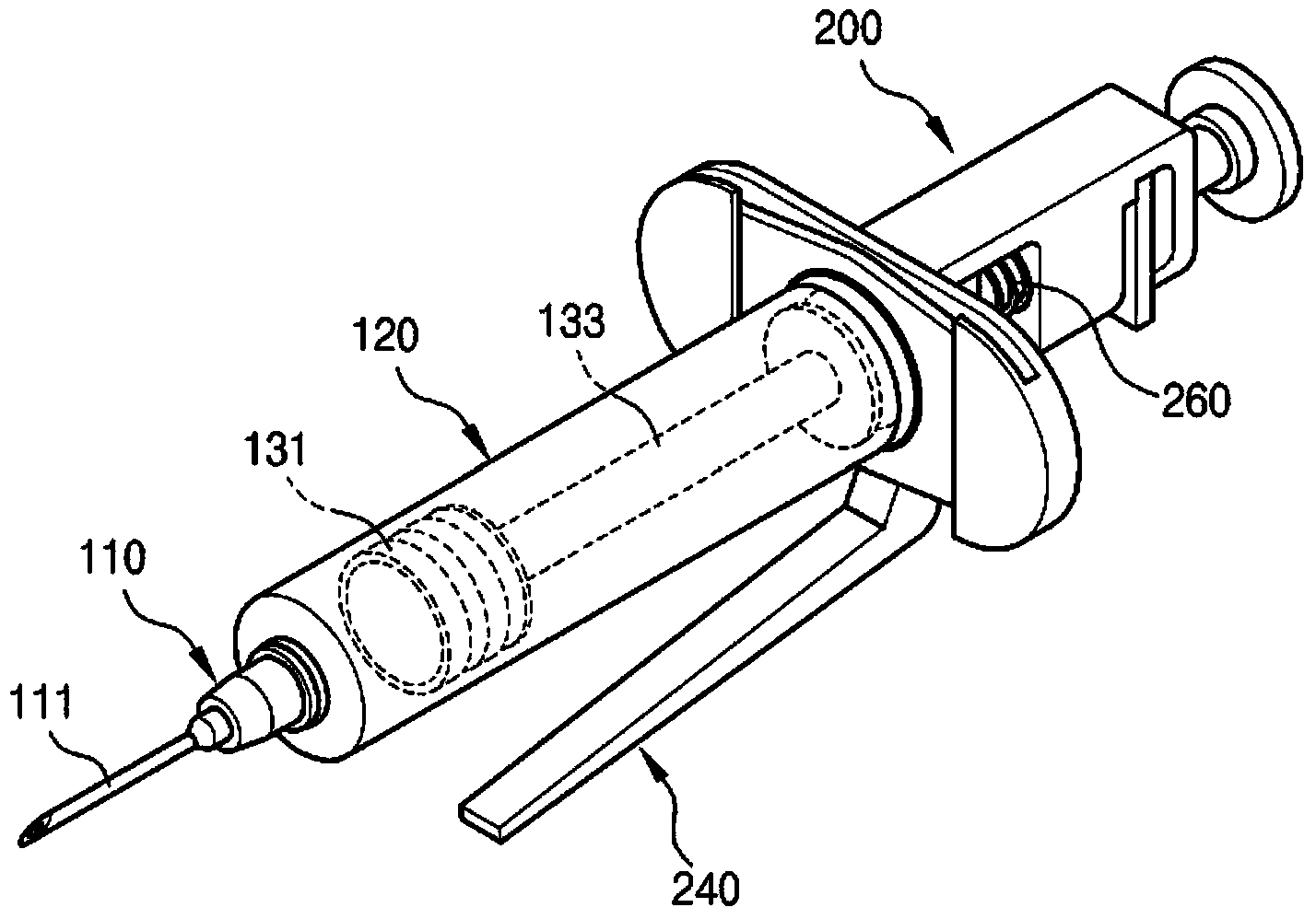 Syringe pressure generating and pressure displaying device