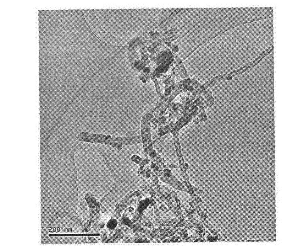 Method for preparing modified carbon nanotube and ferrite and polyimide composite absorbing material