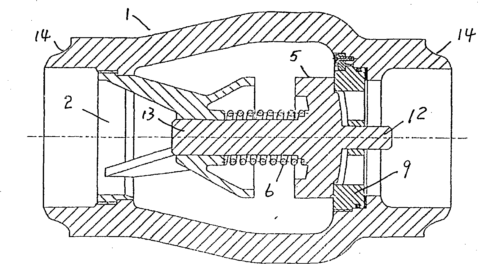 Shuttle-type high-temperature and high-pressure welding check valve