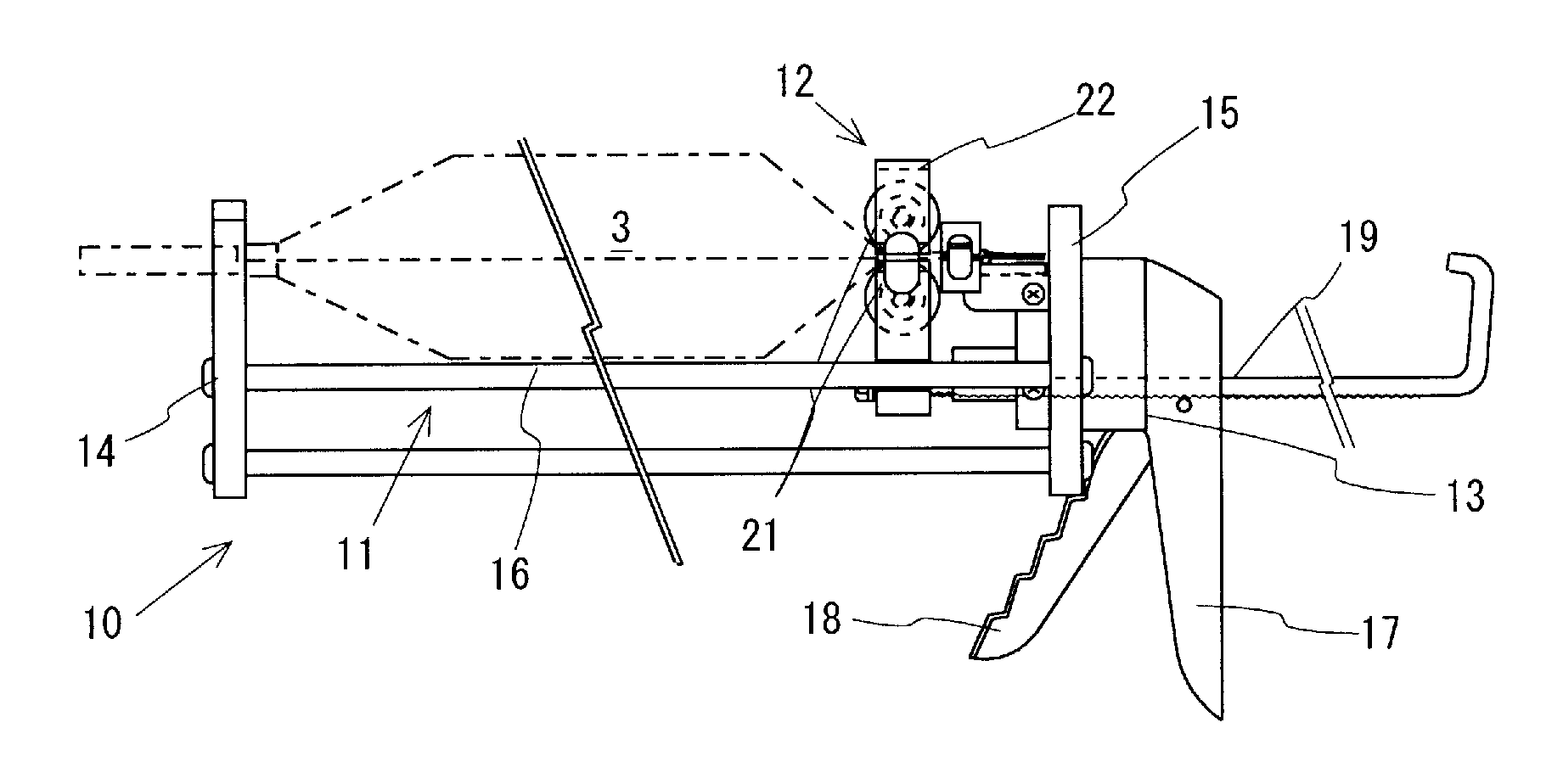 Squeezing device and packaging bag for viscous liquid