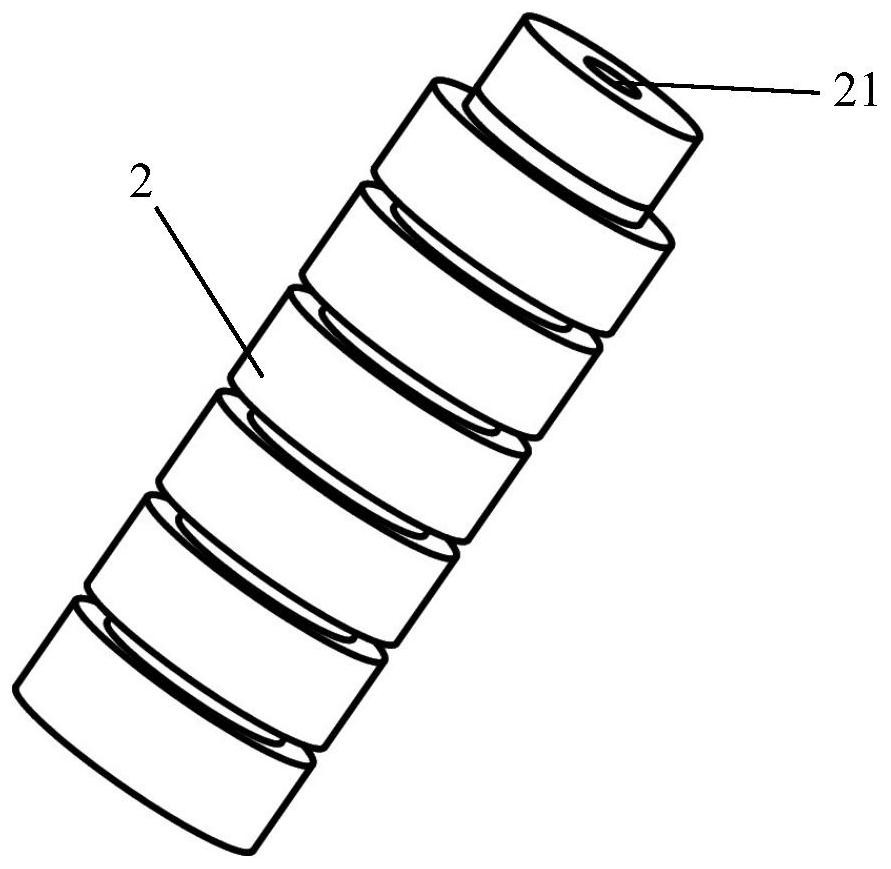 Soft massager based on vibration of pneumatic soft structure