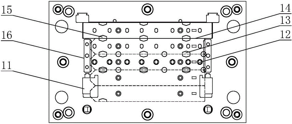 One-time molding mechanism of brake shoe panel