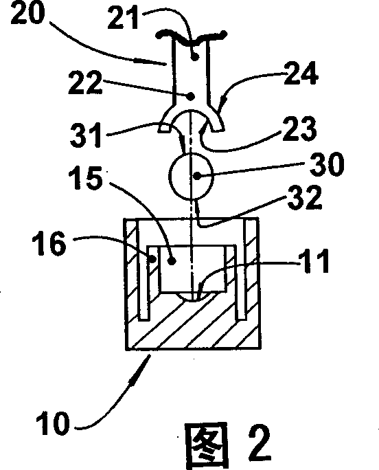 Connecting rod-piston mounting arrangement for reciprocating compressor of small refrigeration systems