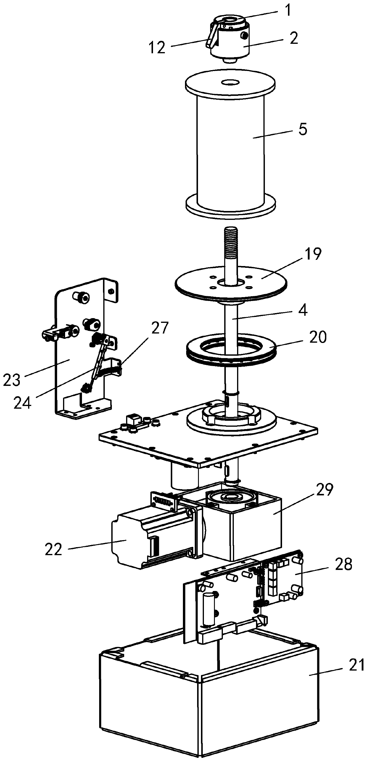 Flat wire unwinding machine