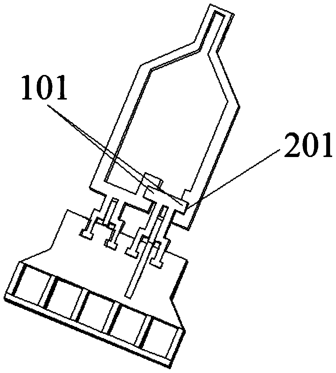 A left and right closed guide rail guide seat sliding sleeve structure