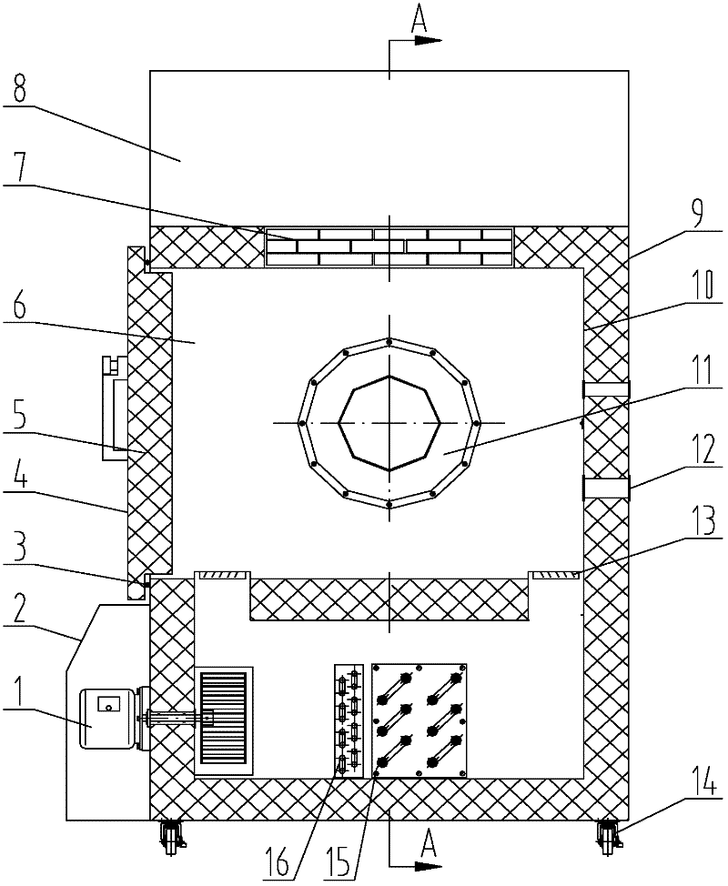 On-line environment high-temperature test chamber for aviation kerosene hydraulic pump