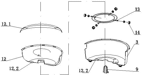 Magnetic-vibration multiple-angle rotation fry-stirring pan