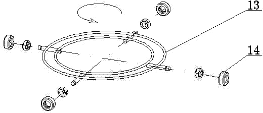 Magnetic-vibration multiple-angle rotation fry-stirring pan