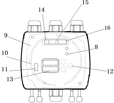 Temperature-humidity and differential pressure transducer of machine room air-conditioning set