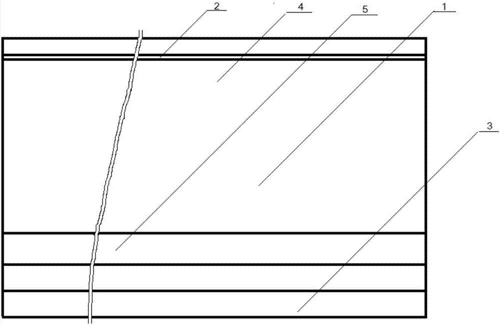 Hollow planar interior wallboard formed by pressing stone powder and provided with two arc-shaped protrusions