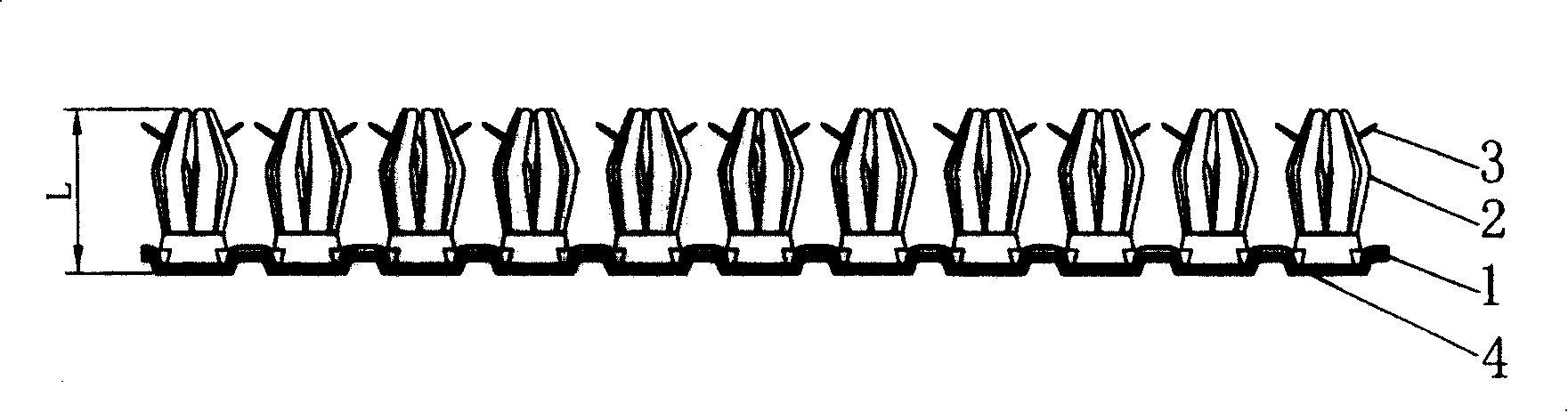 Manufacture method of linear low density polyethylene lawn-shape ground cushion