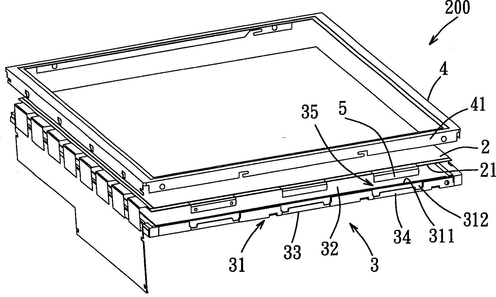 Liquid crystal panel module with coated film limiting device