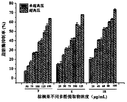 Preparation method and application of polyphenol extracts in different states of palm fruit