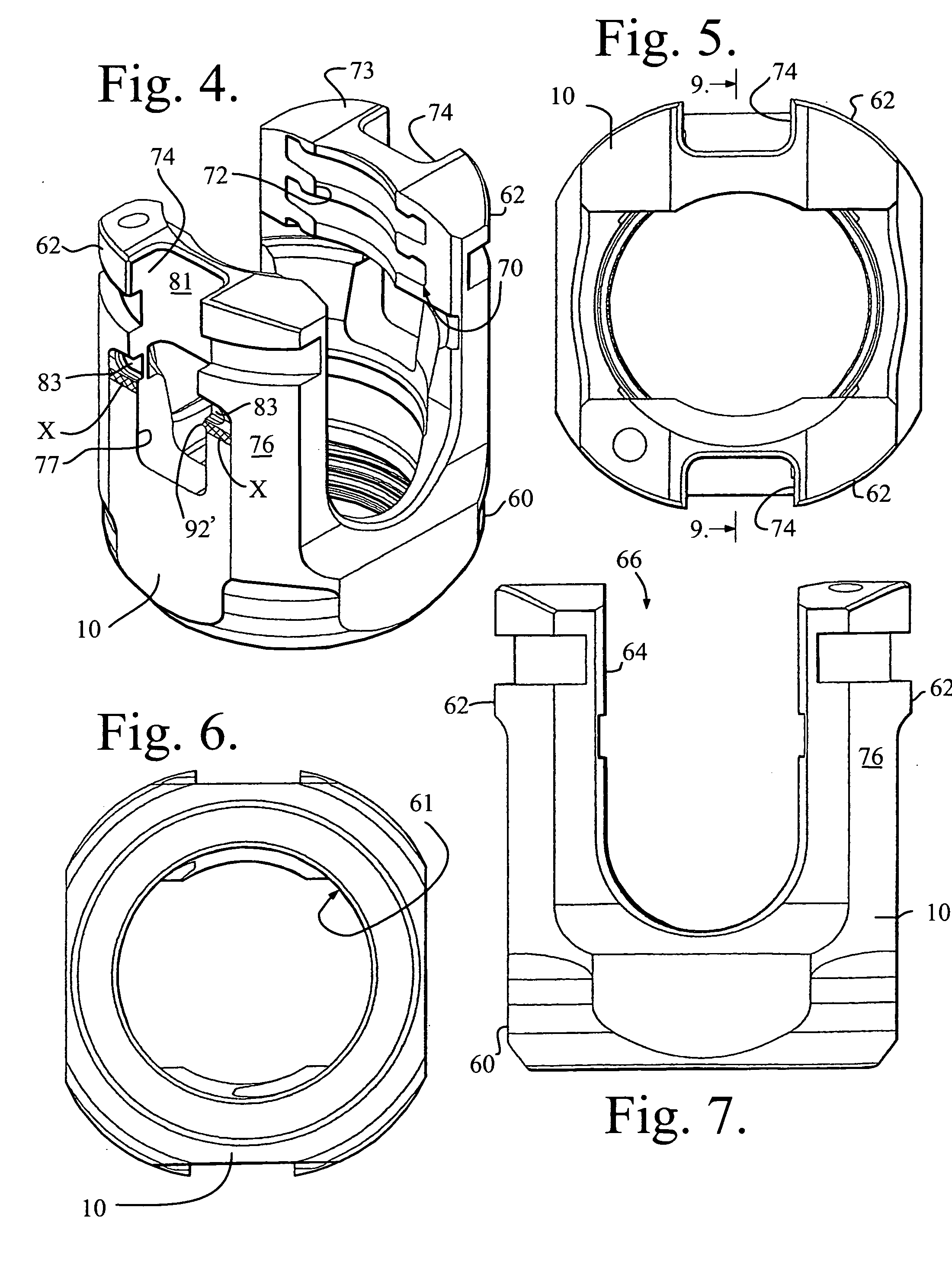 Polyaxial bone anchor with pop-on shank and winged insert with friction fit compressive collet