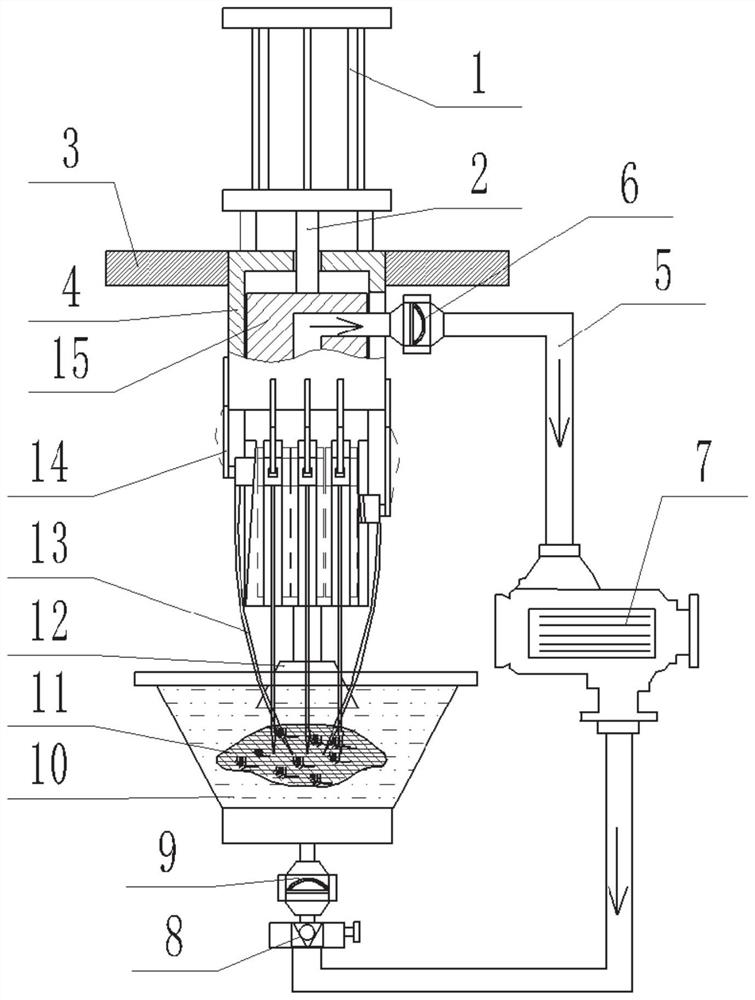 A kind of circulating bird's nest hair removal device and method