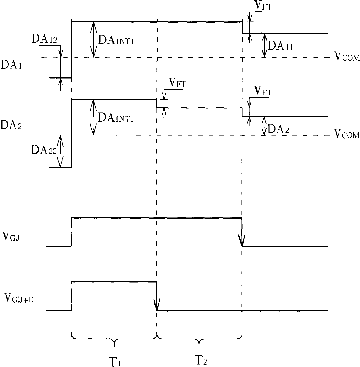 Liquid crystal display panel with compensable feed through effect