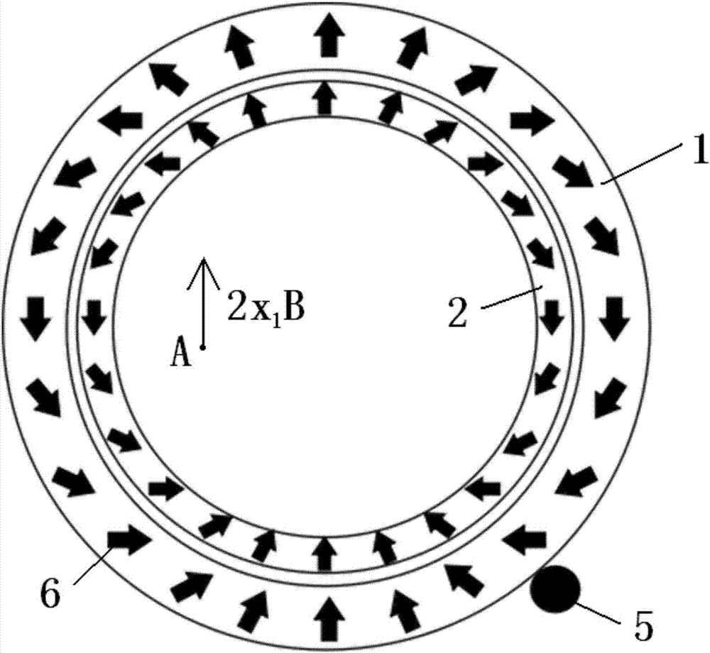 Low-field nuclear magnetic resonance probe magnet structure having magnetic field switch function