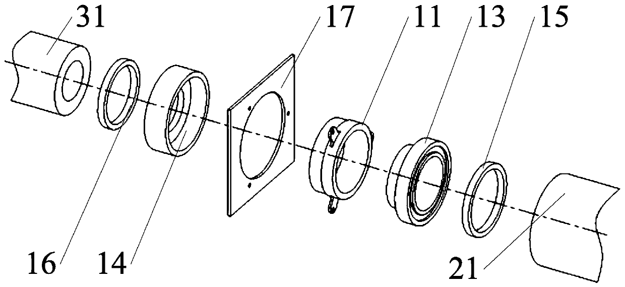 Light path sealing device for digital projector and light path system thereof