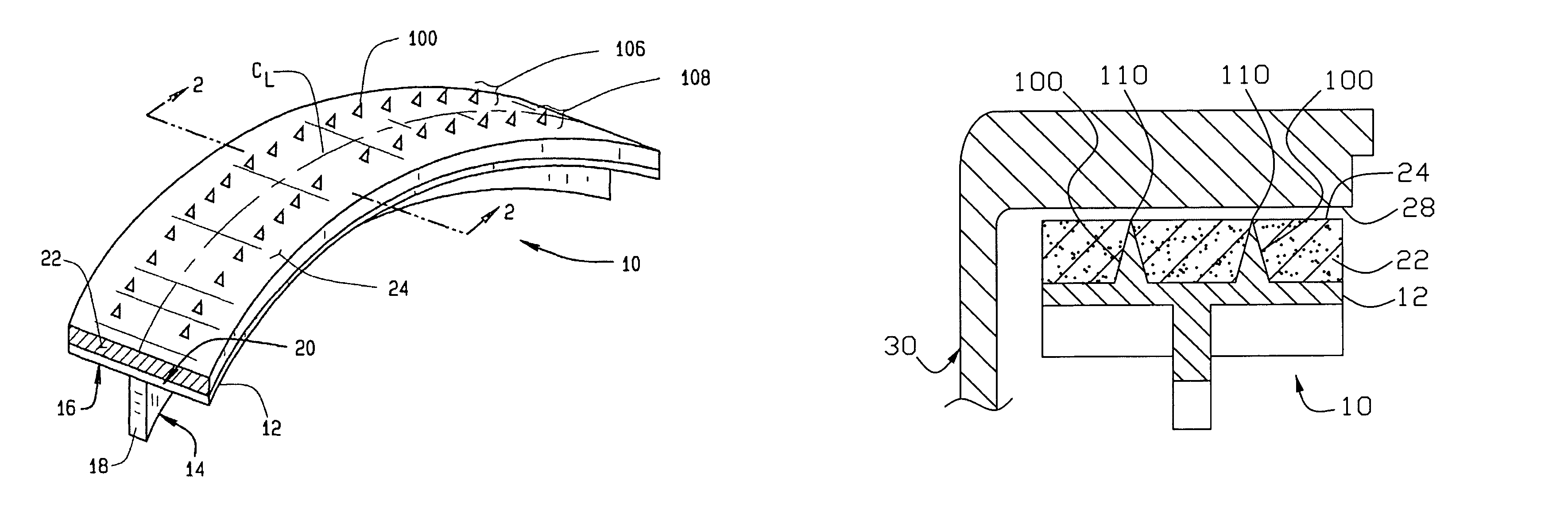 High friction brake shoe assembly