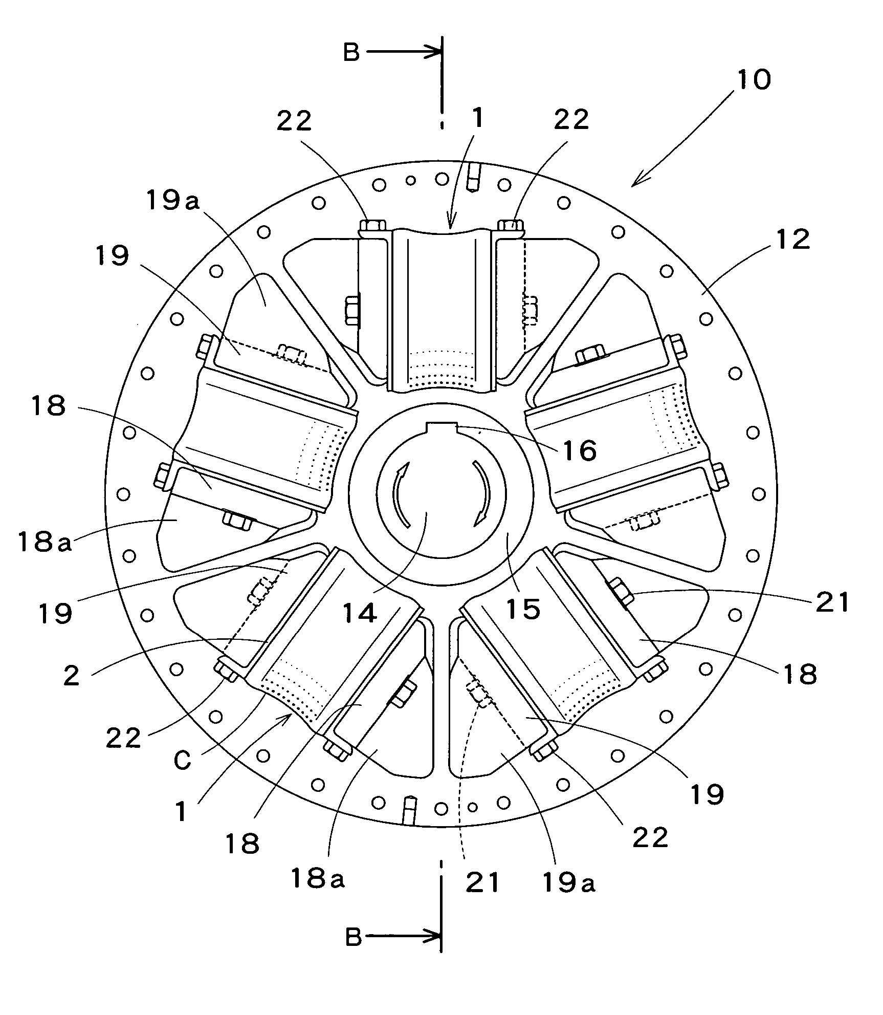 Rubber element for compression elastic coupling