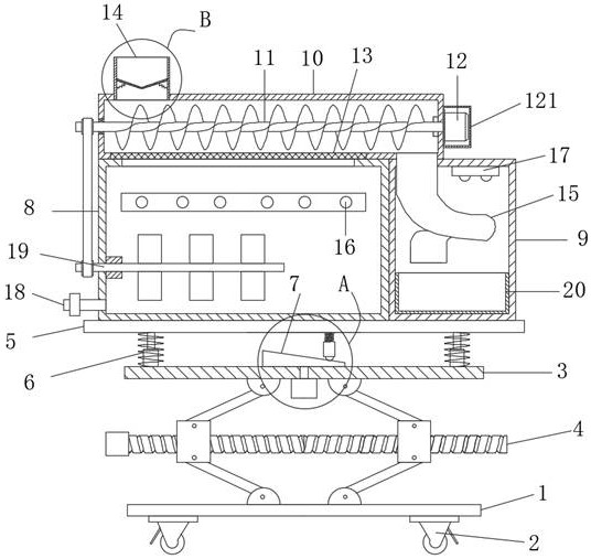 Waste liquid collection device for operating room nursing