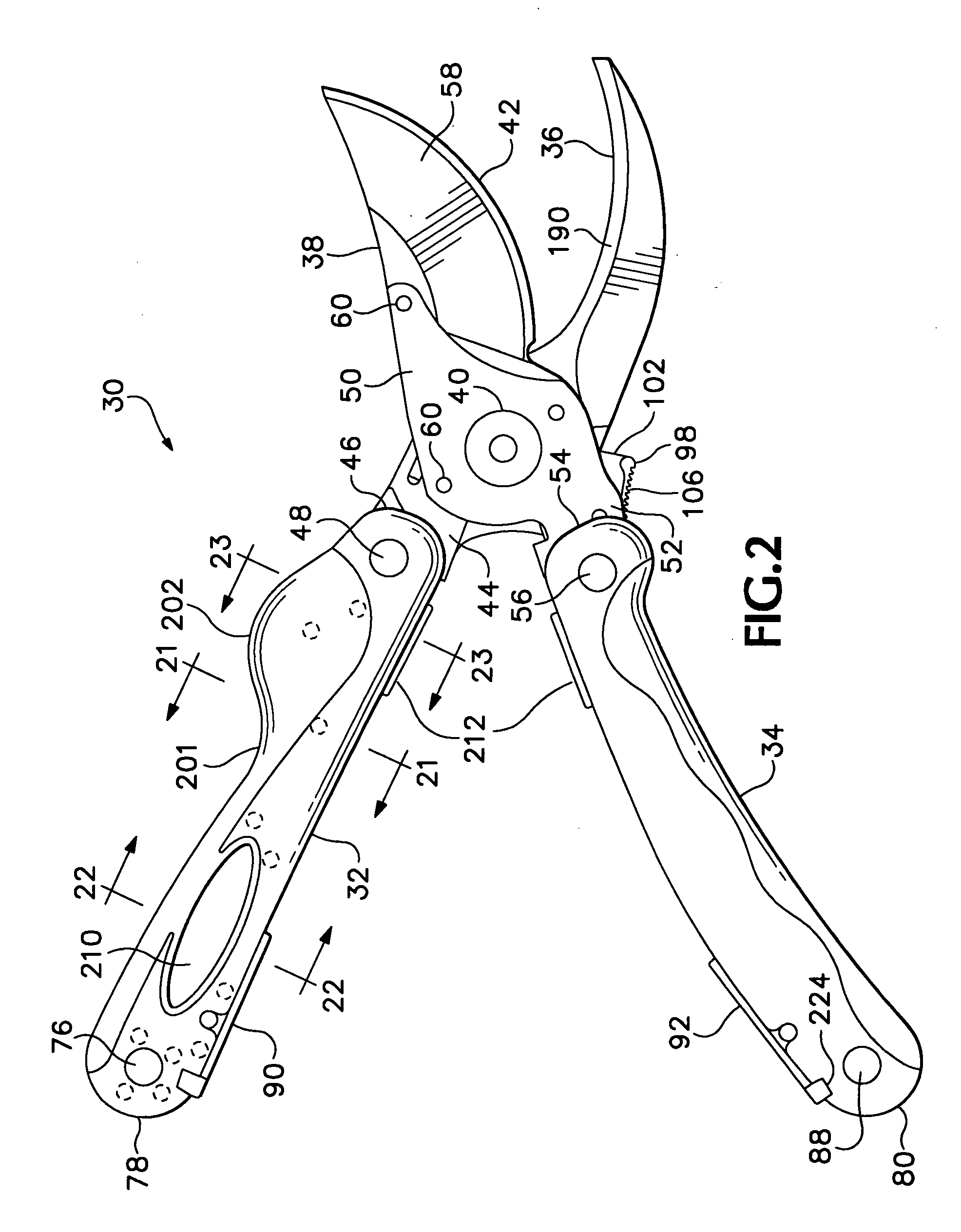 Folding multipurpose tool with shears and comfortable handles