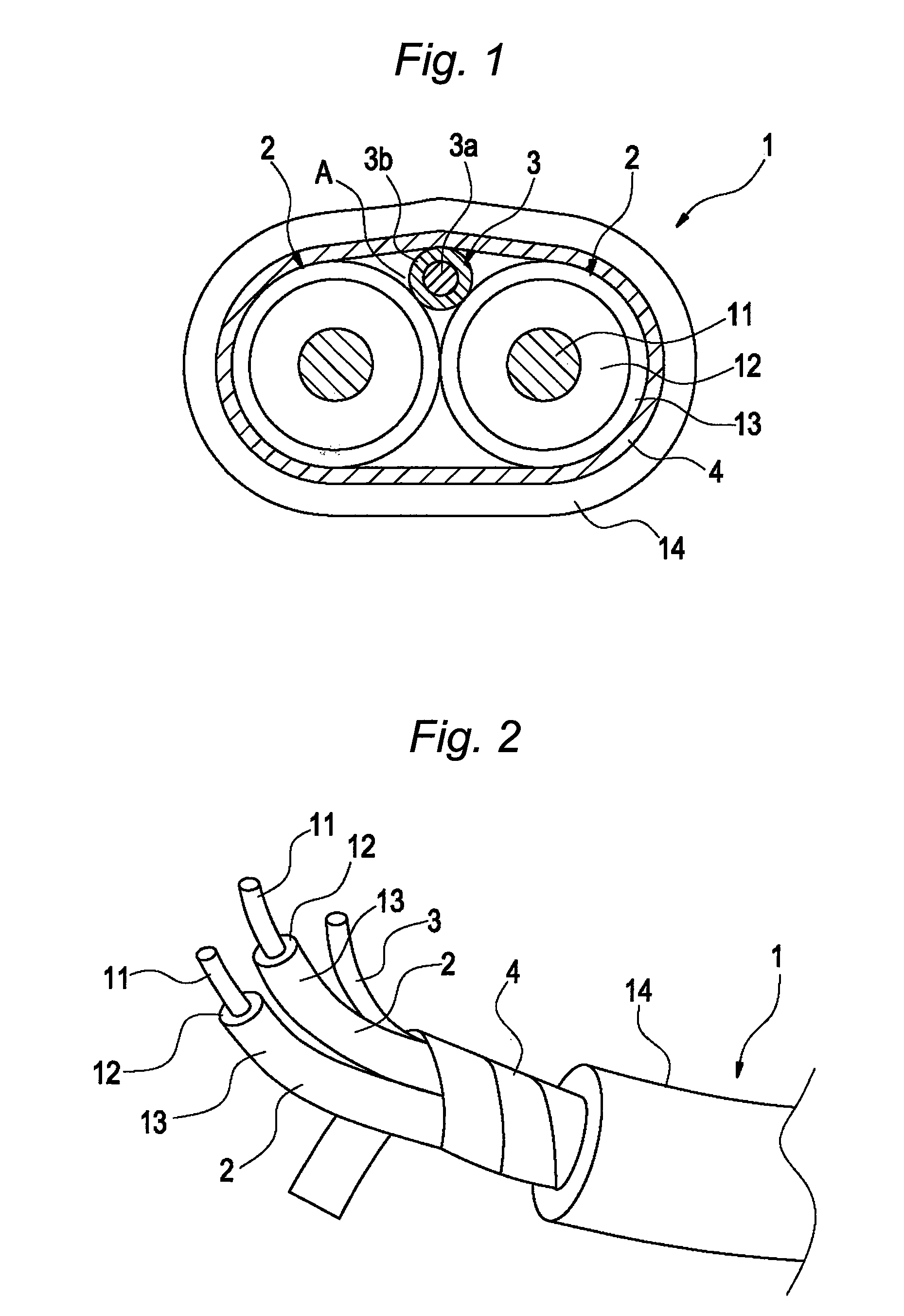 Differential transmission signal cable and composite cable containing the same