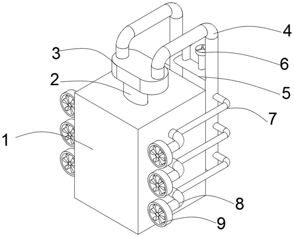 Agricultural power mechanical device between rice fields