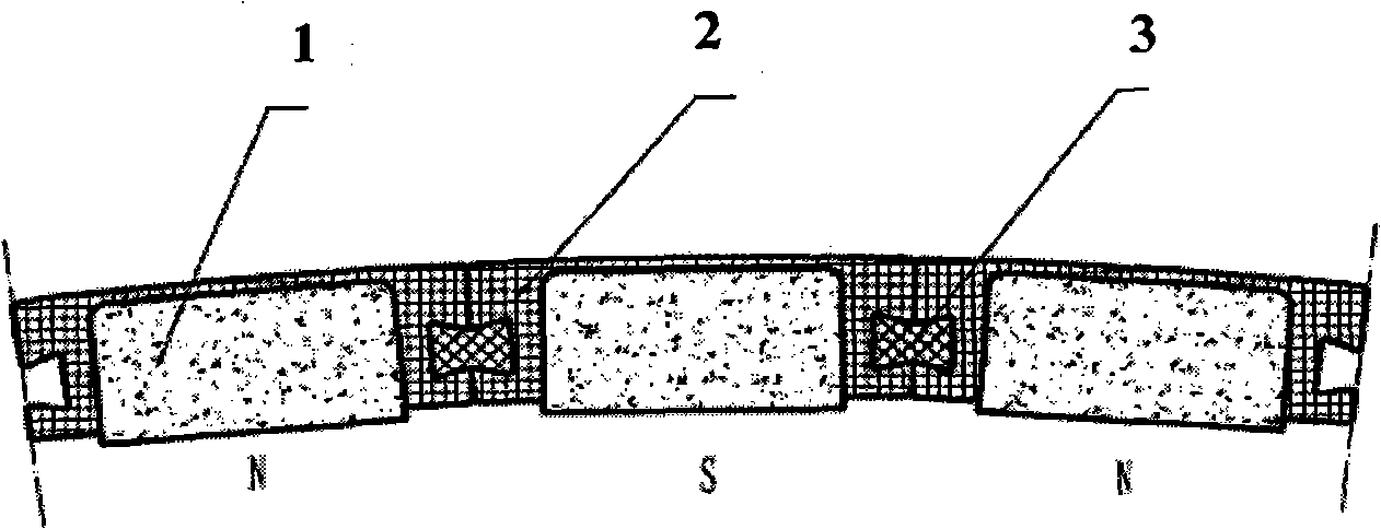 Permanent magnetism magnetic pole component for high-power permanent magnet motor