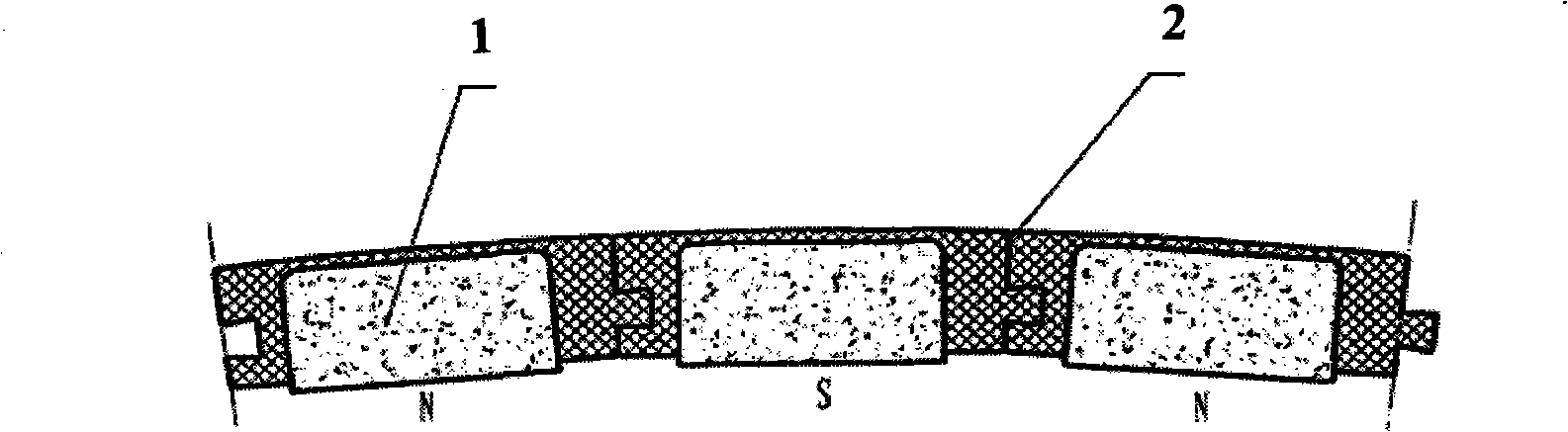 Permanent magnetism magnetic pole component for high-power permanent magnet motor