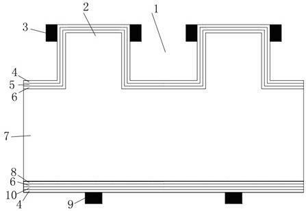 Heterojunction solar cell of inclined metal contact structure based on N type silicon wafer