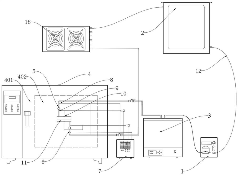 Rock fracture seepage-temperature coupling visual test system and test method