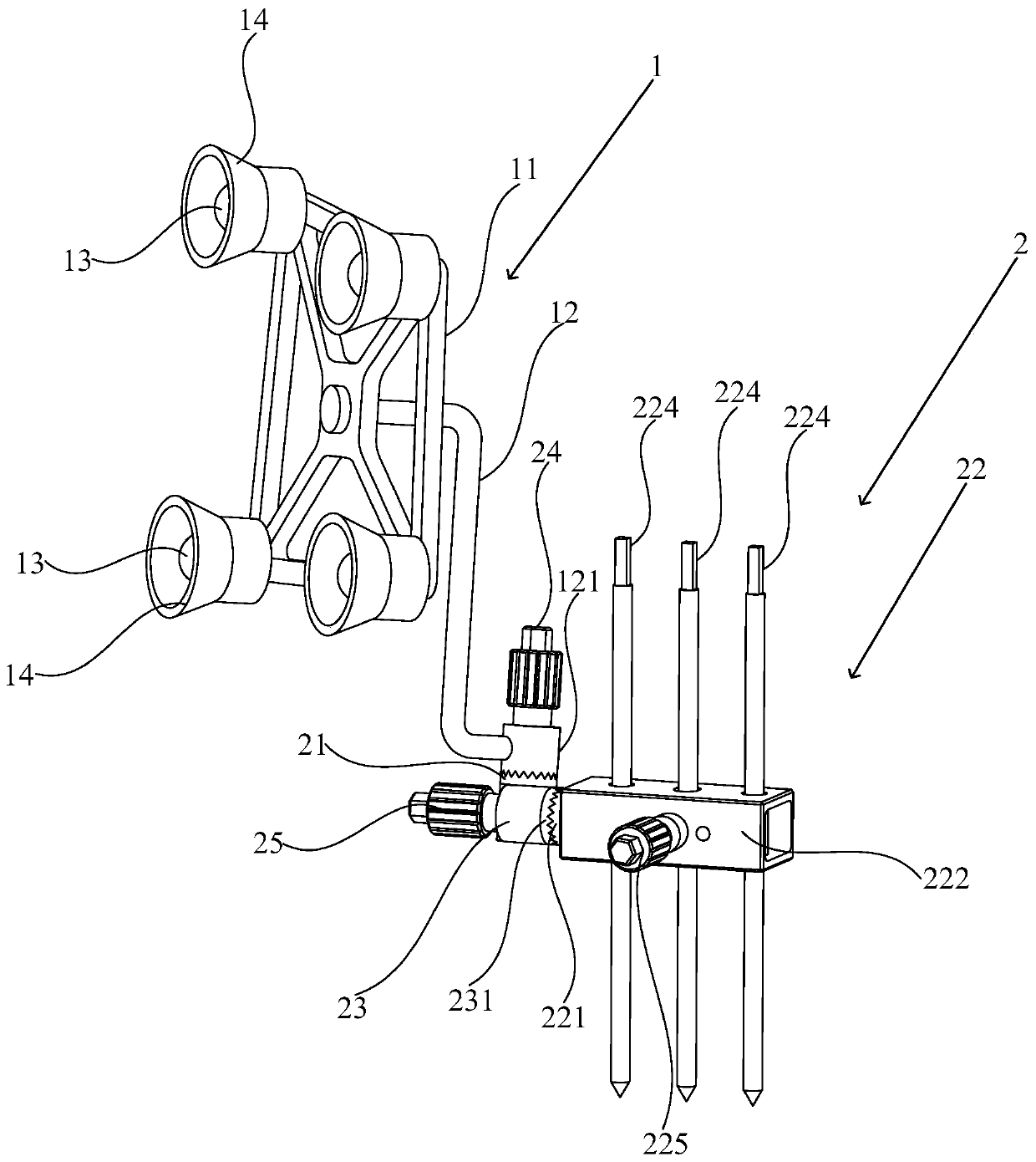 Marker positioning device