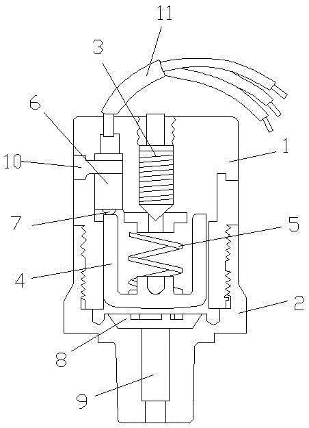 Power supply pressure switch