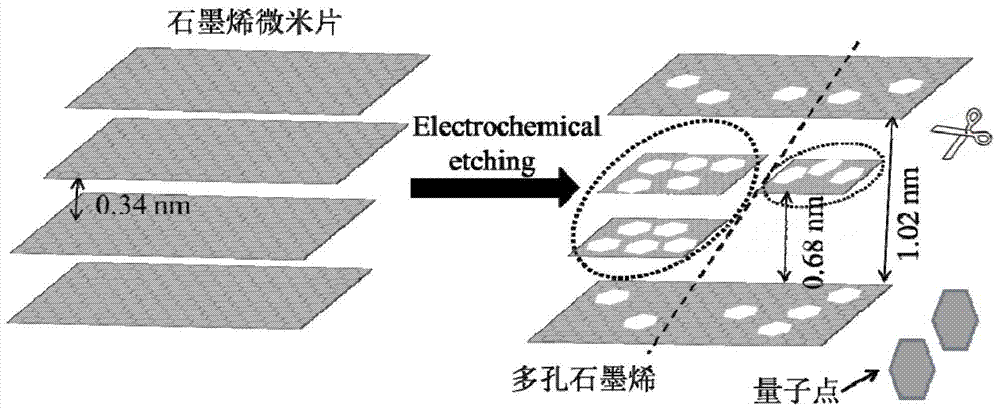 Porous graphene and graphene quantum dots and preparation method thereof