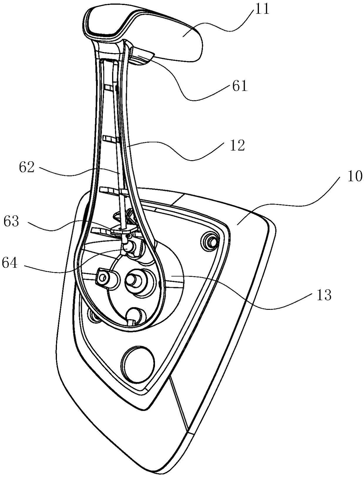 Operating device for marine propeller