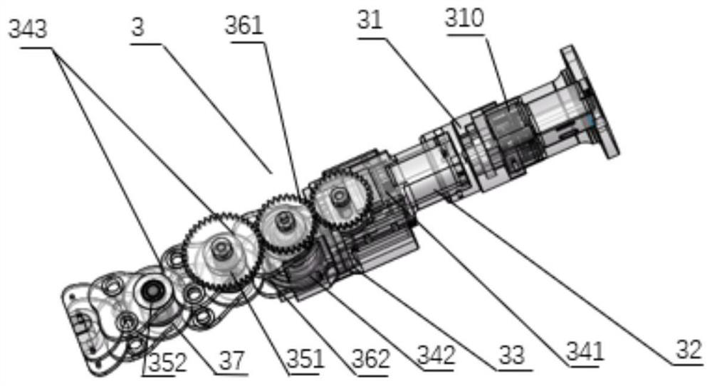 Small flexible driving snakelike mechanical arm