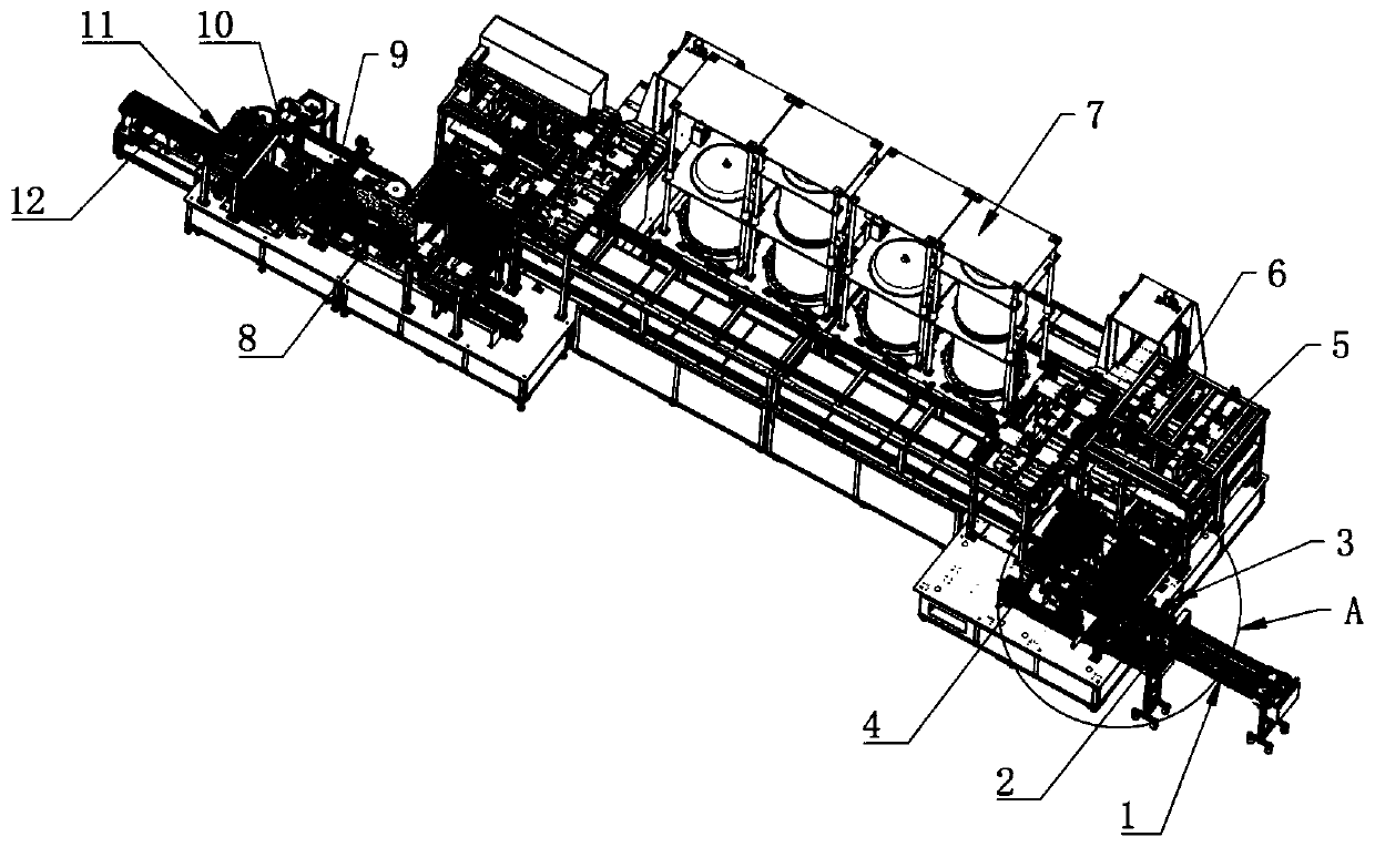 Full-automatic liquid injection sealing glue cleaning production line for square power battery