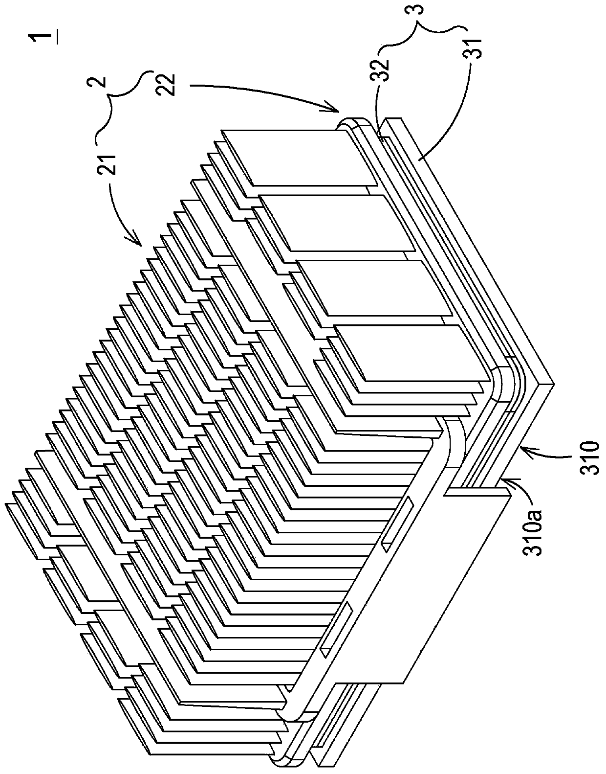 Fastening components with low wind pressure loss, heat dissipation components and combined structure with chipset