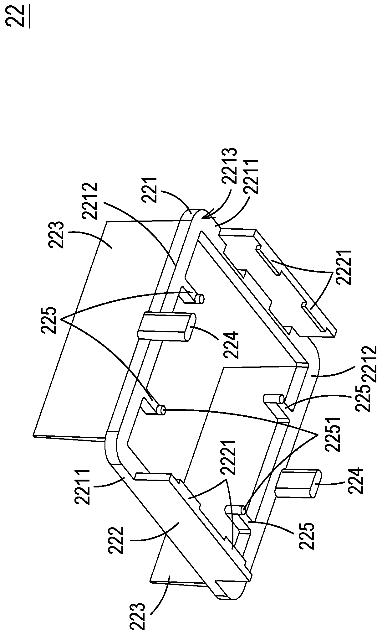 Fastening components with low wind pressure loss, heat dissipation components and combined structure with chipset