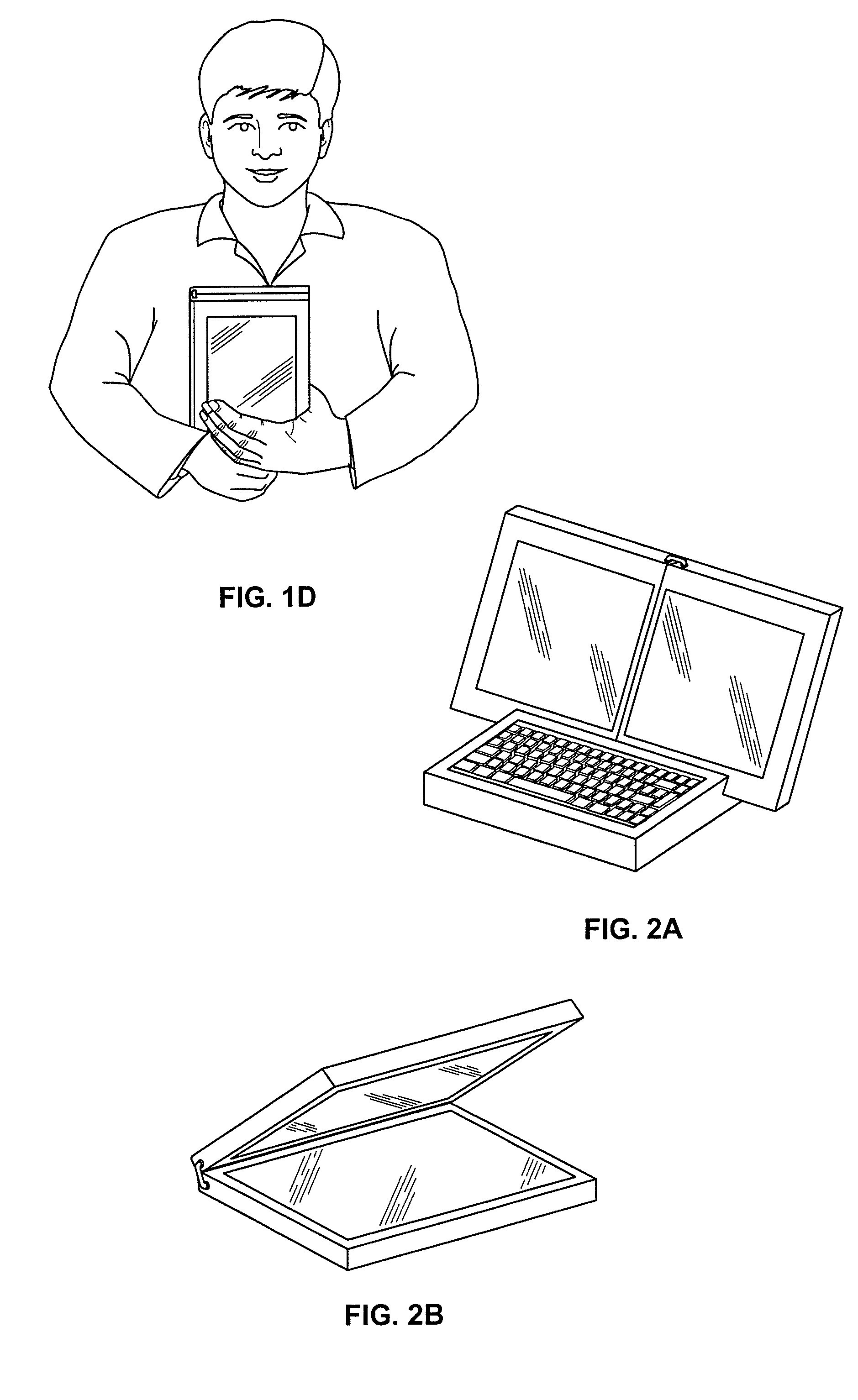 Portable computer for dual, rotatable screens