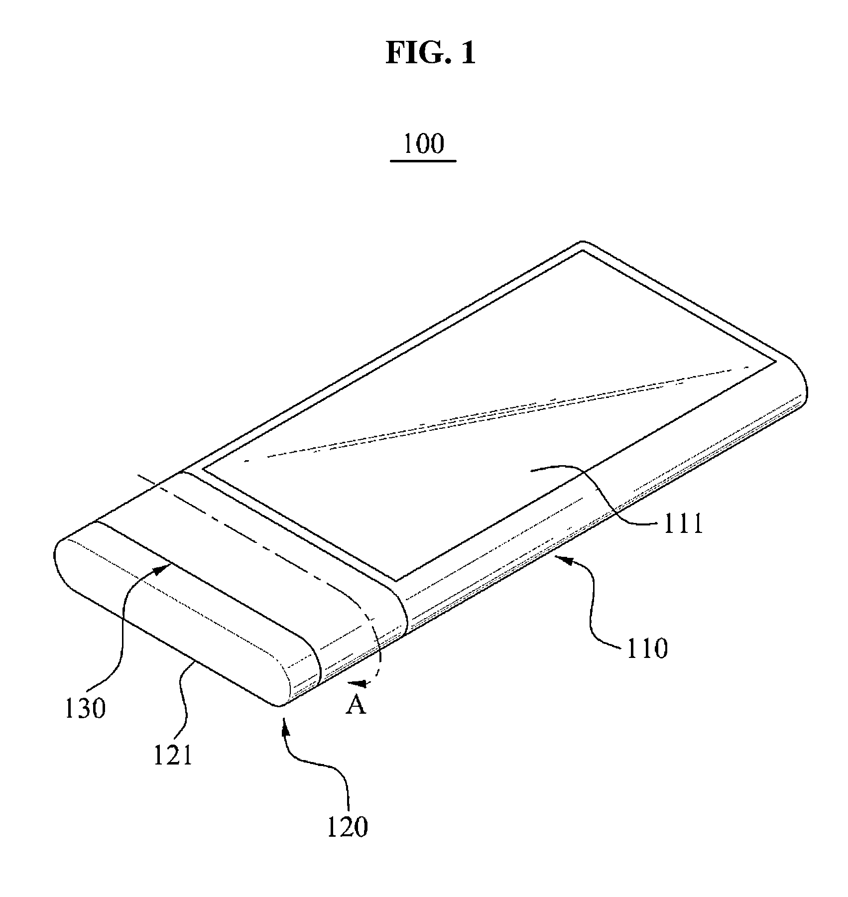 Rotation type touch screen module and terminal having the same