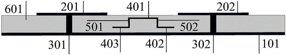 Three-dimensional metamaterial decoupling structure used for microstrip array antenna