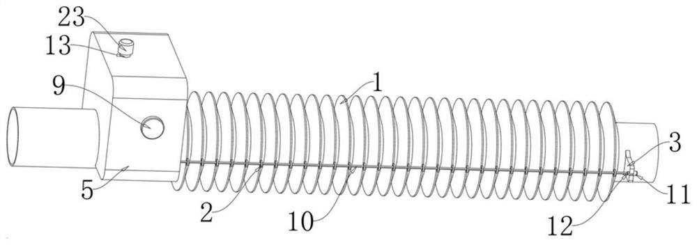 Length-controllable breathing machine threaded pipe and threaded pipe length auxiliary control device