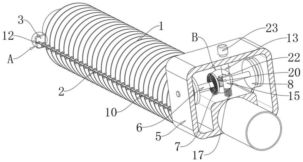 Length-controllable breathing machine threaded pipe and threaded pipe length auxiliary control device