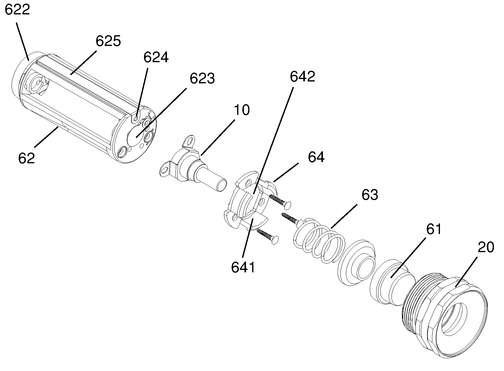 Flashlight with battery cartridge assembly