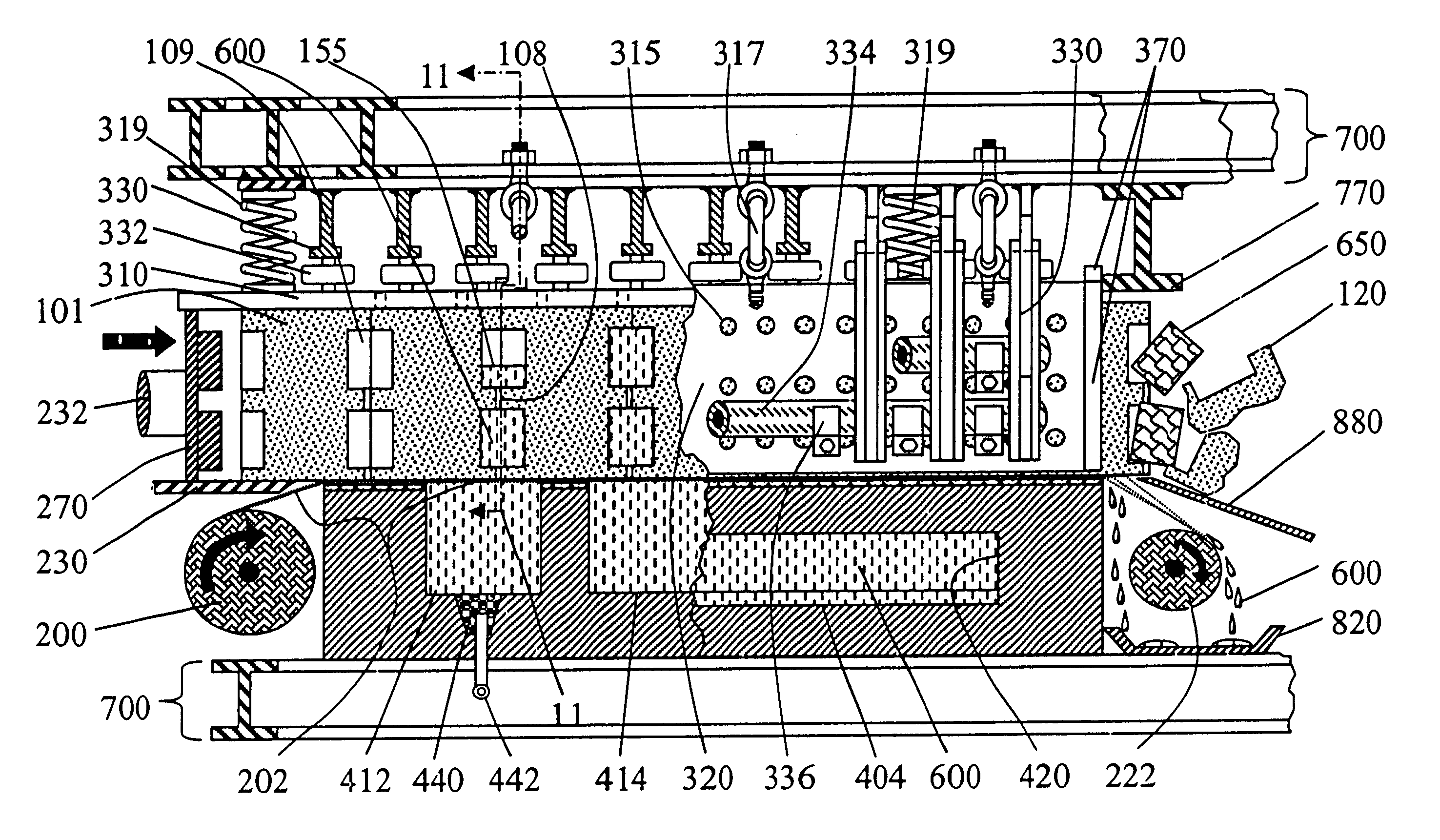 Automotive and aerospace materials in a continuous, pressurized mold filling and casting machine