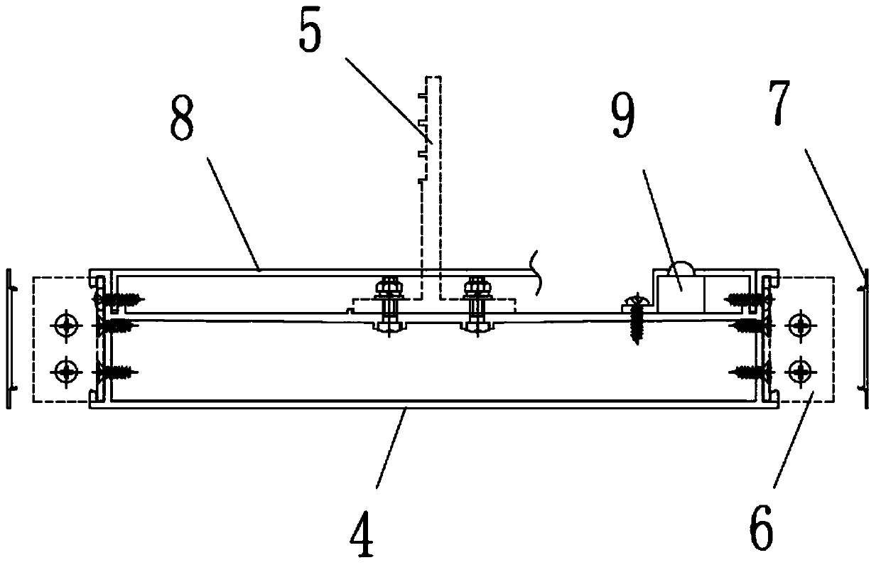 Fabricated group frame mounting structure of decorative component