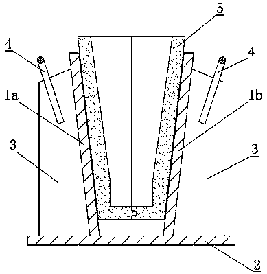 Y-type test block shell mold pouring fixture